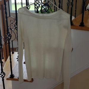 Off-white sheer sweater